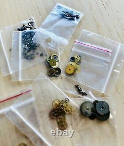 Used Lot Of Vintage Rolex Parts Wheels Gears Stem Screws For Men Ladies Watches