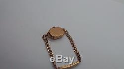 VINTAGE 14K ROSE GOLD LADY ELGIN WATCH 107025 11.92 grms FOR PARTS ONLY