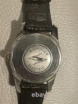 VINTAGE 1960s SS/GOLD CAPPED WITTNAUER ELECTRIC-CHRON WATCH not working