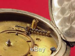 VINTAGE AS FOUND IN DRAWER RARE NEW YORK STANDARD Pocket Watch WORM GEAR 18 size