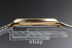 VINTAGE As-Is OMEGA De Ville Cal. 1430 Date Gold Round Quartz Men's Watch JAPAN