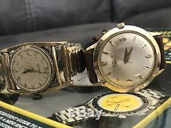 VINTAGE LONGINES Watches Lot Of 2 For Parts Or Repair Swiss Made 17 Jewels Gold