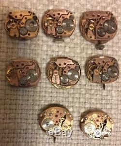 VINTAGE Lot Of 8 OMEGA Manual Lady's Movements Watches SWISS MADE For Parts