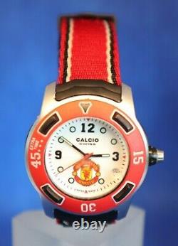 VINTAGE Montre UHR CALCIO SWISS MANCHESTER UNITED The Champions Watch FOR PARTS