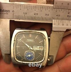 VINTAGE Rare Seiko Monaco Flyback7016-5011 Chronograph Automatic Watch For Parts