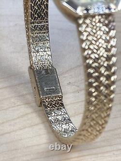 VINTAGE Women's Gold GENEVA Watch Diamond and Sapphire Mesh Band For PARTS