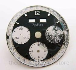 VINTAGE ZODIAC CHRONOGRAPH WATCH DIAL VALJOUX 72C or 730 STYLE N. O. S. A-136