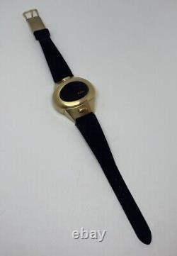 VTG 1973 Pulsar Time Computer Oval Ladies 14K GF LED Watch For Repair/Parts Mint