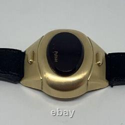 VTG 1973 Pulsar Time Computer Oval Ladies 14K GF LED Watch For Repair/Parts Mint