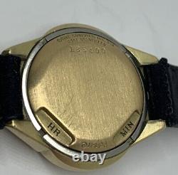 VTG 1973 Pulsar Time Computer Oval Ladies 14K GF LED Watch For Repair/Parts Mint