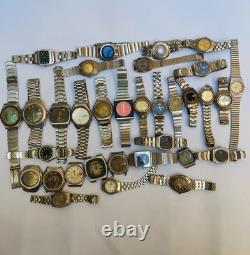 VTG Automatic Watches Lot 33pcs Seiko, Orient, Omax, 2Citizen For Parts Reapair