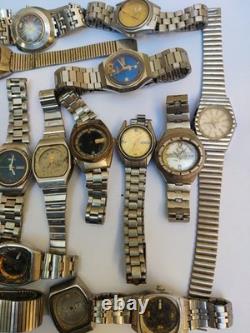 VTG Automatic Watches Lot 33pcs Seiko, Orient, Omax, 2Citizen For Parts Reapair