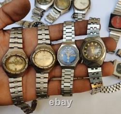 VTG Automatic Watches Lot 33pcs Seiko, Orient, Omax, 2Citizen For Parts Reapair