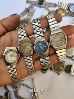 VTG Automatic Watches Lot 33pcs Seiko, Orient, Omax, 2Citizen For Parts Reapair
