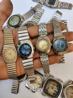 VTG Automatic Watches Lot 33pcs Seiko, Orient, Omax, 2Citizen For Parts Reapair