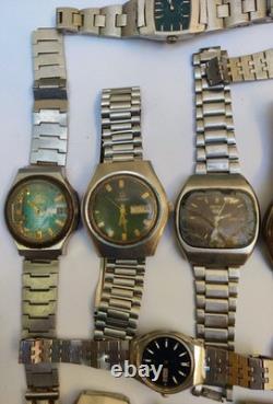 VTG Automatic Watches Lot 33pcs Seiko, Orient, Omax, 2Citizen For Parts Reapair