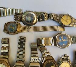VTG Automatic Watches Lot 33pcs Seiko, Orient, Omax, 2Citizen For Parts Reapair