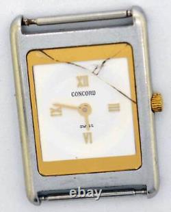 VTG CONCORD Gold & Steel Wristwatch. Ref 807646, Cal 693. For Repairs