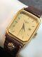 VTG Longines Swiss Men's Watch Gold Tone Tank Date Runs FOR PARTS or REPAIR