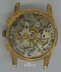 VTG MISC SWISS Gold Plated Chronograph. Venus 210. For Repairs