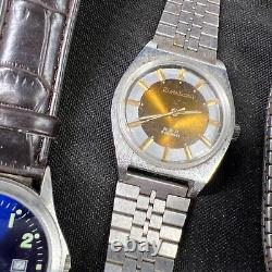 VTG Men Wristwatch Assorted Lot Estate Tissot, Caravelle Bulova, Armitron PARTS