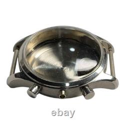 VTG NOS 34mm CHRONOGRAPH STAINLESS STEEL WATCH CASE FOR PARTS JG1-2