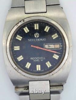 VTG SETH THOMAS ROCKSHELL Steel Wristwatch. Cal 35. For Parts