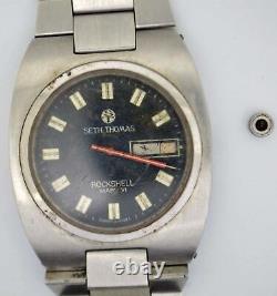 VTG SETH THOMAS ROCKSHELL Steel Wristwatch. Cal 35. For Parts