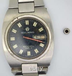 VTG SETH THOMAS ROCKSHELL Steel Wristwatch. Cal 35. For Parts