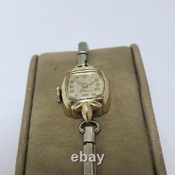 Vintage 14K Yellow Gold Ladies Watch Wittnauer Non Working (For Parts Or Repair)