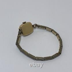 Vintage 14K Yellow Gold Ladies Watch Wittnauer Non Working (For Parts Or Repair)