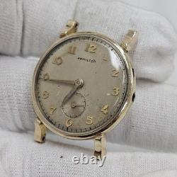 Vintage 14k Gf Hamilton Neil 17j Men's Watch Cal. 747 Manual Wind Parts/repair