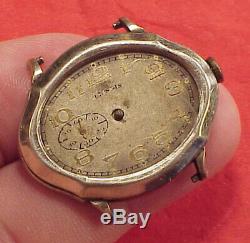 Vintage 1929 Illinois Piccadilly Wrist Watch, 14k WHITE Gold Filled NO BACK
