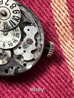 Vintage 1930s Art Deco Jump Hour Watch for Repair Restore Parts NO WORK AS IS