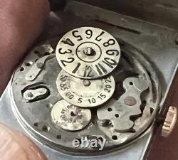 Vintage 1930s Art Deco Jump Hour Watch for Repair Restore Parts NO WORK AS IS