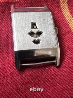 Vintage 1930s Art Deco Jump Hour Watch for Repair Restore Parts NO WORK AS IS