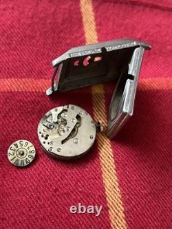 Vintage 1930s Art Deco Jump Hour Watch for Repair Restore Parts NO WORK AS IS