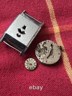 Vintage 1930s Art Deco Jump Hour Watch for Repair Restore Parts NO WORK AS IS