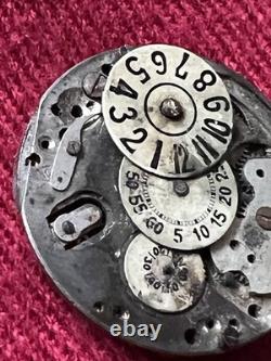 Vintage 1930s Art Deco Jump Hour Watch for Repair Restore Parts NO WORK AS IS