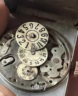 Vintage 1930s Art Deco Jump Hour Watch for Repair Restore Parts NO WORK AS IS