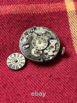 Vintage 1930s Art Deco Jump Hour Watch for Repair Restore Parts NO WORK AS IS