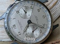 Vintage 1950's Olympic Chronograph withPatina, Landeron 51, Runs FOR PARTS/REPAIR