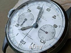 Vintage 1950's Olympic Chronograph withPatina, Landeron 51, Runs FOR PARTS/REPAIR