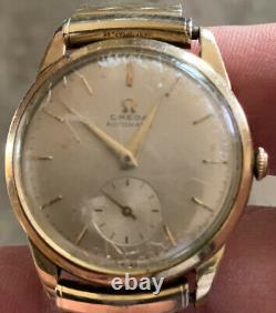 Vintage 1950's Omega Automatic 10KGF Swiss Mens Wristwatch Watch for repair