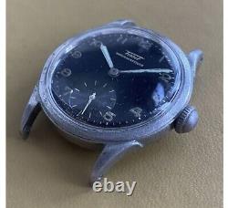 Vintage 1952 Tissot Antimagnetique Watch Radium Black Dial. 33.3mm Not Working
