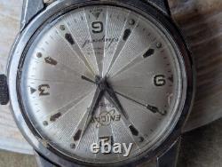 Vintage 1957 Enicar Ultrasonic Seapearl withBrevet Divers Case FOR PARTS/REPAIR