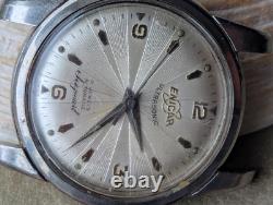 Vintage 1957 Enicar Ultrasonic Seapearl withBrevet Divers Case FOR PARTS/REPAIR