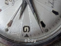 Vintage 1957 Enicar Ultrasonic Seapearl withBrevet Divers Case FOR PARTS/REPAIR