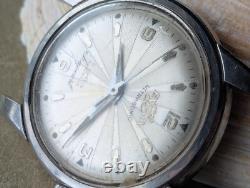 Vintage 1957 Enicar Ultrasonic Seapearl withBrevet Divers Case FOR PARTS/REPAIR