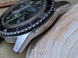 Vintage 1960's Mortima SuperDatomatic French Diver Watch RUNS FOR PARTS/REPAIR